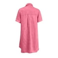 thumbnail image 4 of Kyusrd Robe d'Été pour Femmes Robe Mini Robe T-Shirt Robe pour Femmes de Couleur Unie Décontractée à Manches Courtes Coupe Ample avec Poches, 4 of 5