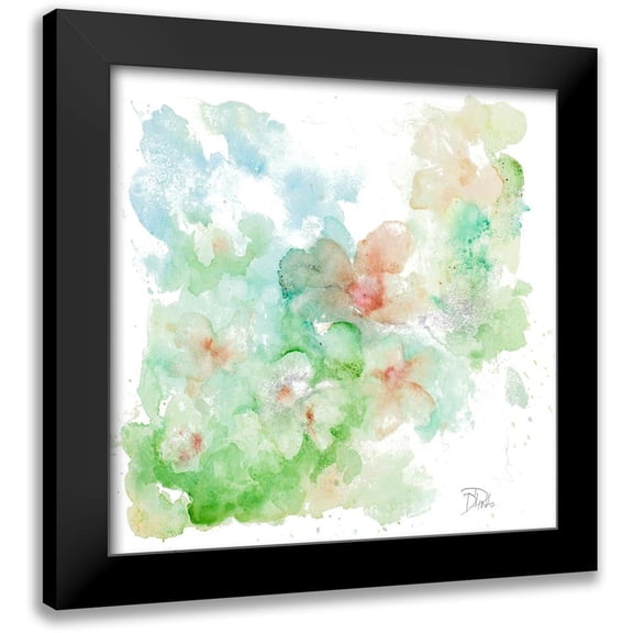 Pinto, Patricia 12x12 Black Modern Framed Museum Art Print Titled - Flowers In Water