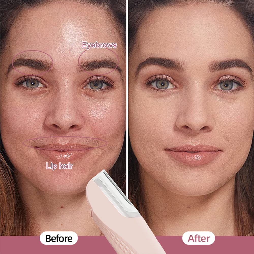 Professional Razor For Women Face 3 Adjustable Dermaplaning Tool Facial Hair Removal Razors with Led Light for Peach Fuzz