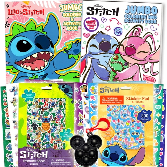 Disney Stitch Coloring Books and Sticker Set for Kids