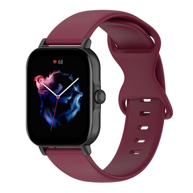 Hearth & Gear Bracelet de Montre en Silicone Sport Résistant à la Sueur Couleur Unie avec Réglage Pratique et Grand Compatibilité Compatible avec Montre Intelligente Montre Durable Course Météo Gwm530a-1 Chemin de Fer Mdv106