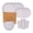 White, variant on 16 Piece Plastic Dinnerware Set Including Large Plates Small Plates Bowls and Cups Saffron Service for 4 People for Home Kitchen Dining Apartment Dormitory Outdoor Picnics