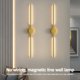 thumbnail image 2 of Pared Metal Minimalista Larga Dimmable 1/2pcs Toque/control Remoto 350 Grados Rotación USB Recargable para Sala Estar, 2 of 9