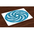 thumbnail image 1 of Ambesonne Blue Place Mats Set of 4, Abstract Fractal, Standard Size, Blue, 1 of 4