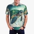 thumbnail image 5 of Wukai Watercolor Turtle1 Men’s Polo Shirts,Quick-Dry Athletic Shirt,Classic Fit Shirts-4X-Large, 5 of 8