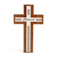 thumbnail image 1 of Cruz de madera de pared OKSQW, 30 x 18 cm, cuentas bendecidas de madera de pino, 1 of 7
