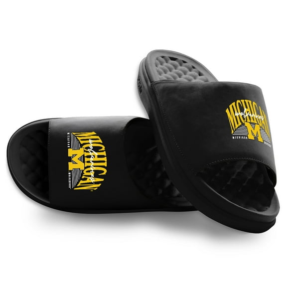 Unisex ISlide Michigan Wolverines Varsity Stack Motive Slide Sandals
