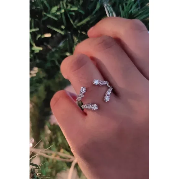 White Moissanite Round Cut 2 CT Enhancer Guard Ring Wrap 14k White Gold Plated