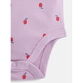 thumbnail image 3 of Wonder Nation Baby Girls' Graphic Cotton Bodysuit with Short Puff Sleeves, Sizes 0M-24M, 3 of 3