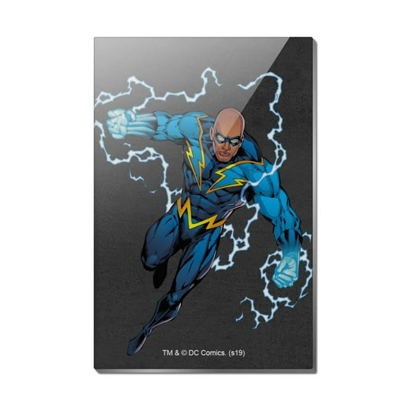 Justice League Black Lightning Character Rectangle Acrylic Fridge Refrigerator Magnet