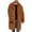 Orange, variant on LpwkSSA Men's Winter Furry Trench Coat Casual Long Sleeve Solid Color Turn Down Collar Warm Thicken Outdoor Faux Windproof Coat for Workplace Green L