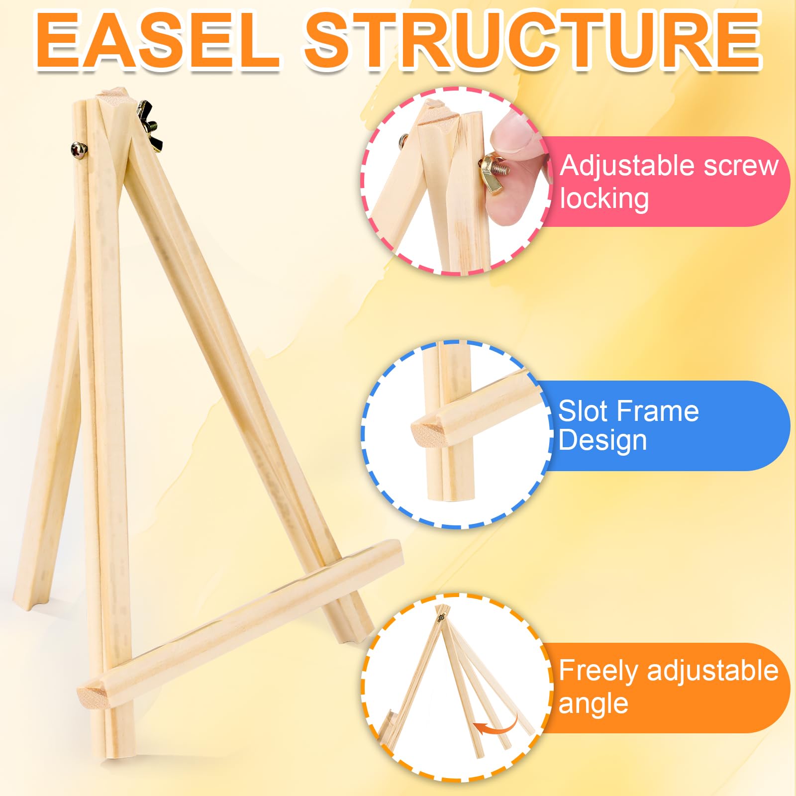 DIYMAG 4-Pack 9 Inch Wood Tabletop Easels photo 2