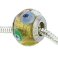 thumbnail image 3 of GlassOfVenice Murano Glass Sterling Silver Millefiori Mosaic Gold Charm Bead, 3 of 6
