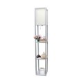 thumbnail image 3 of Lampe de sol Simple Conceptions  Etagère de rangement avec abat-jour en lin, 3 of 5