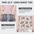 thumbnail image 6 of Beige Highland Cow Flower Pattern Apron-Garden Aprons for Women with Pockets-Cotton Linen Waterproof Kitchen Cooking Gardening Aprons Adjustable for Kitchen,Cooking,BBQ and Salon 33x27 Inch, 6 of 7