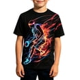 thumbnail image 4 of WERYOUNG Boy's Football Graphic T Shirt Casual Wear Short Sleeve Tees Youth Sportswear Training T-Shirts Outdoor Activities Stylish Tops, 4 of 4