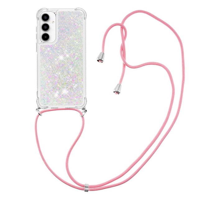Funda FOXDOCK para Samsung Galaxy A56 con Cuerda Ajustable, Brillo Líquido, Protección Antigolpes y Lente – Ideal para Regalo