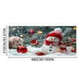 thumbnail image 2 of Christmas Garage Door Banner 16x7ft Large, Outdoor Holiday Decor with Grommets for 2 Car Garage, Fence, Porch and Church Events, 2 of 5