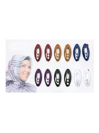 12PCS Women Hijab Scarf Safety Clip Pins Muslim Turban Pins Shawl Scarf  Brooch