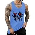 thumbnail image 1 of Camisetas de Tanque de los Hombres Tanque de los Hombres Incolor Gradiente de Impresión Cuello Redondo Correa Delgada Fuga Atrás Regular Casual Deportes Blusas de Tanque, 1 of 5