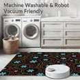 thumbnail image 5 of ODIKA 3'x5' Machine Washable Non-Slip Area Rug, Nordic Snowflake and Latch Design High Traffic Rug with Pad, Black, 649069, 5 of 8
