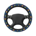 thumbnail image 3 of Kll Car Steering Wheel Cover, Universal 15 Inch, Soft Elastic And Comfortable,Car Accessories Decorations-Dinosaurs Adventure With Palms And Tropical Leaves, 3 of 7