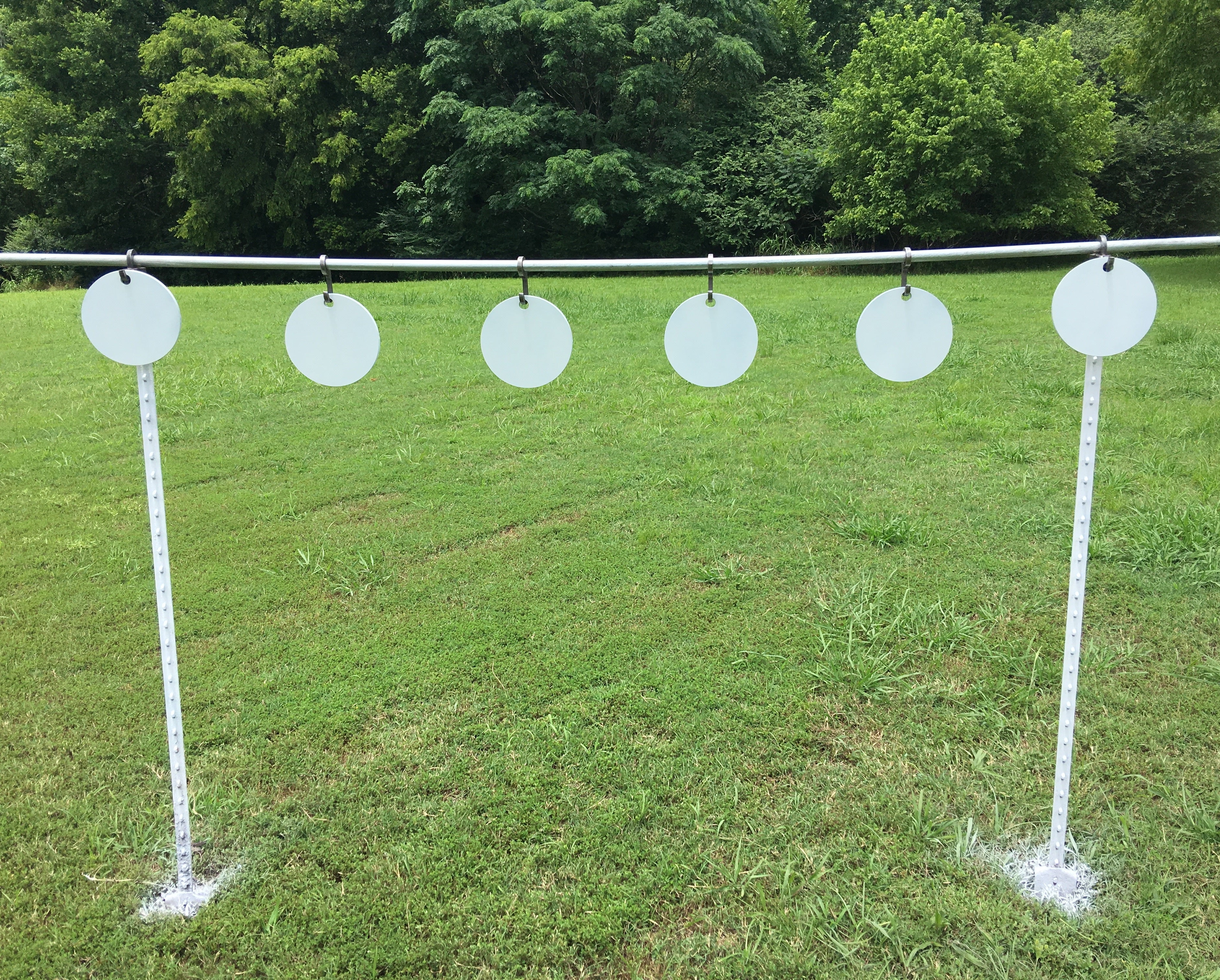 Magnum Target 3/8â€ AR500 Steel Shooting Target Conduit T-Post Pipe Stand - 2 Mounts / 4 Hooks - TPPS2-CH4-KIT
