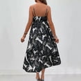 thumbnail image 2 of Vestido sin Mangas para Mujeres con Cuello en V Vestido de Moda Impreso Tropical, Correas Ajustables para Uso Casual Y Diario, 2 of 4