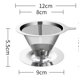 thumbnail image 3 of Taza de filtro doble de acero inoxidable (base mediana, cafetera no incluida), filtro inoxidable sin papel, filtro de mano, cafetera de goteo de vidrio, regalo de café, 3 of 5