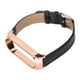 thumbnail image 4 of Correas de reloj de cuero de liberación rápida con patrón de bambú, correa de reloj inteligente de muñeca de repuesto para Xiaomi Mi Band 6 5 NFC, negro y dorado, 4 of 12