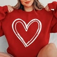 thumbnail image 5 of hotojiny Women's Valentine's Day Sweatshirts Fashion Long Sleeve Crewneck Pullover Casual Cute Heart Print Loose Tops, 5 of 5