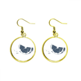 thumbnail image 1 of Fruta limon acuarela ilustración patron Ear Dangle Golden Drop Earring Jewelry Mujer Unbranded M, 1 of 3