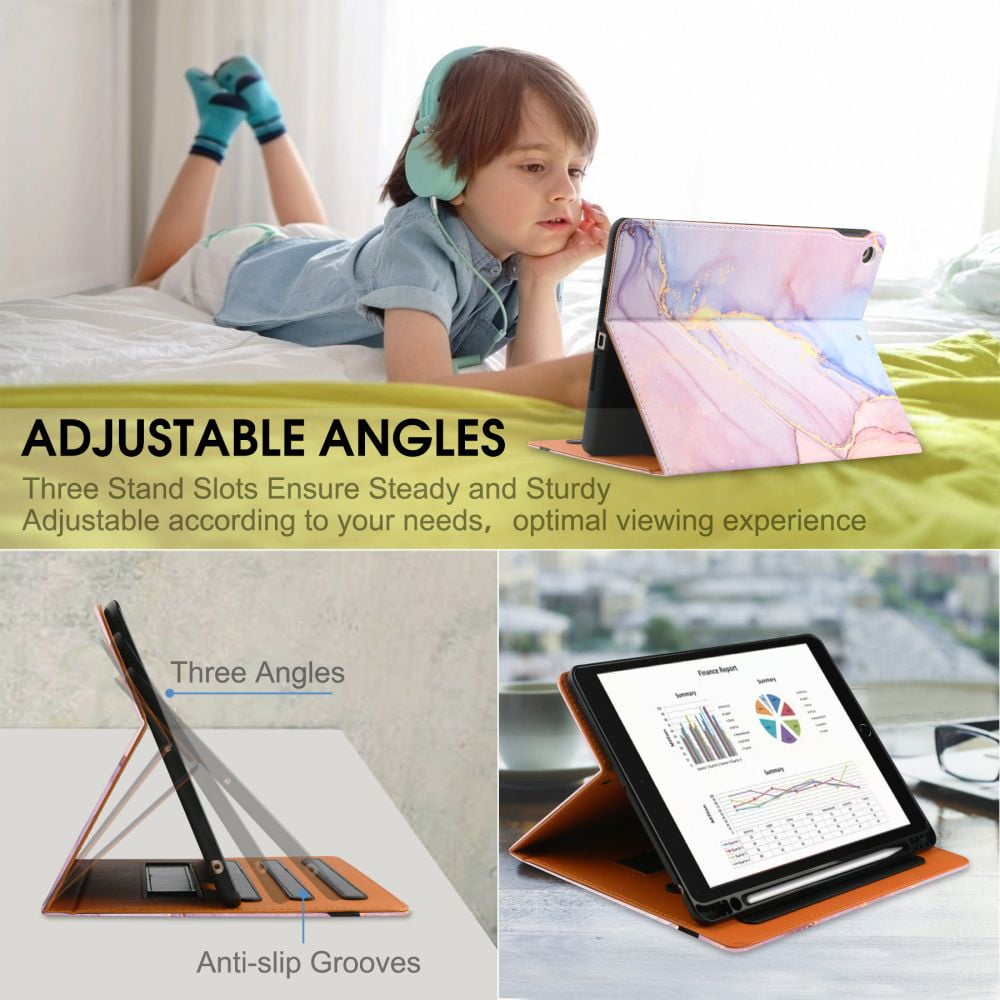 Waymax 9.7" Multi-Angle Viewing Tablet Case, Pink Cloud