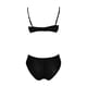 thumbnail image 3 of Gibobby Lencería sexy de mujer tanga Conjunto de ropa interior con anillo de decorado con para mujer (1 pieza de ropa interior + 1 pieza de ropa interior)(Negro M), 3 of 5