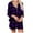 Purple, variant on New Year On Sale! Juebong Womens Plaid Pocket Long Sleeve Pajama Set Night Lounge Top Short Sleepwear,Blue,L