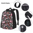 thumbnail image 3 of Pofeuu Various Languages Mother Print Backpack Travel Backpacks With Lunch Bag Pencil Bag Set 3 pcs Set Cartoon Backpack, 3 of 7