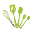 thumbnail image 2 of ZZkhGO 5-Piece Silicone Baking Utensil Set, Non-Stick Kitchen Tools with Spatula Whisk Brush, Heat-Resistant Oven Safe Cooking Accessories for Baking, Green, 2 of 6