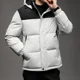 thumbnail image 2 of Chaqueta de plumón para hombre, novedad de invierno de 2024, chaqueta gruesa y cálida con capucha desmontable de color contrastante y plumón de pato, abrigo informal, 2 of 4