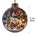 thumbnail image 2 of Christmas Story Ornaments, Glowing Snowman Sled with Christmas Tree & Lantern for Christmas Tree Decor, Holiday Home Decor& Festive Gift, 2 of 6