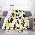 thumbnail image 2 of XMXT Flannel Throw Blanket for Couch, Cute Panda Pattern Bed Sofa Decor Blankets for Home Bedroom, 50 x 40 inches, 2 of 9