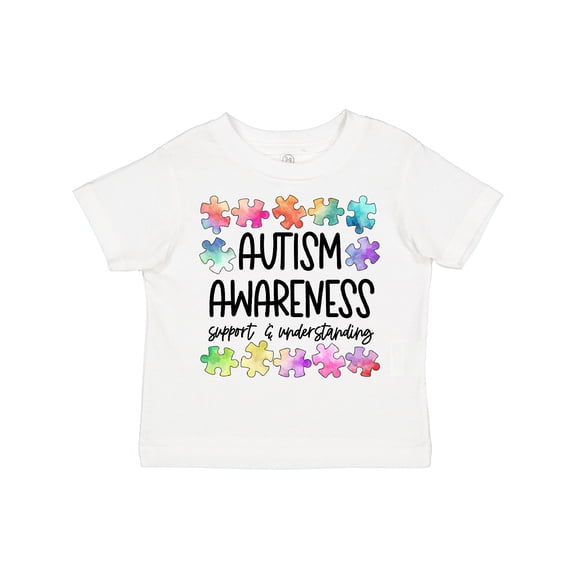 Inktastic Autism Awareness Support and Understanding Puzzle Pieces Boys or Girls Toddler T-Shirt