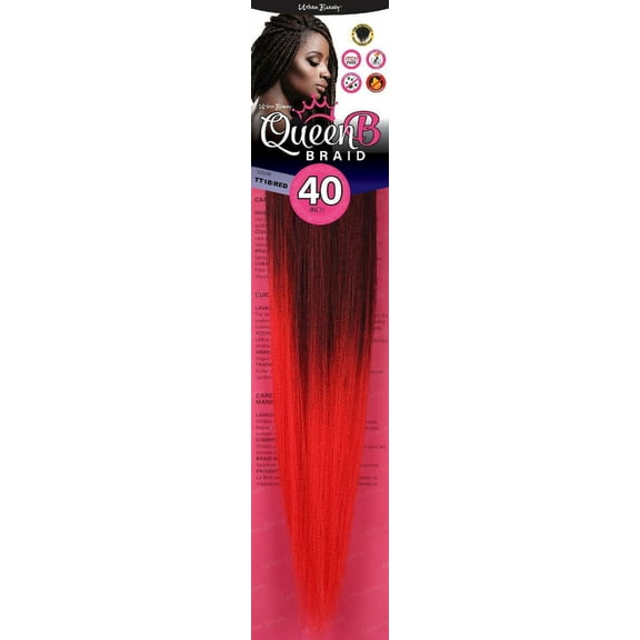 Urban Beauty Queen B Braid Synthetic 40 Inch Color TT1B/RED