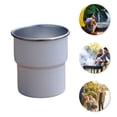 thumbnail image 2 of Copa De Campamento Copa De Campamento Taza de agua para acampar Taza de cerveza de café al aire libre de acero inoxidable apilable (Blanco), 2 of 5