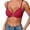 Red, variant on PMVFHDE Thin Cup Gathered Lace Band Steel Ring Front Closure Back Supporting Bra for Daily Leisure Full Coverage Y-Shape Straps Red - 85D