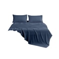 thumbnail image 3 of Sentmoon Bed Sheet Fitted Sheets Bed Sheet Set 3 Piece Solid Color Brushed Microfiber Core Bedding Set Soft Breathable Deep Pocket Fitted Sheet Flat Sheet Pillowcase Set for Guest Room, 3 of 7