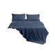 thumbnail image 1 of Juego de sábanas de poliéster de 3 piezas, color liso cepillado, sábana plana con 2 fundas de almohada, ropa de cama suave y cómoda para el hogar y el dormitorio, resistente a las arrugas y a la, 1 of 6