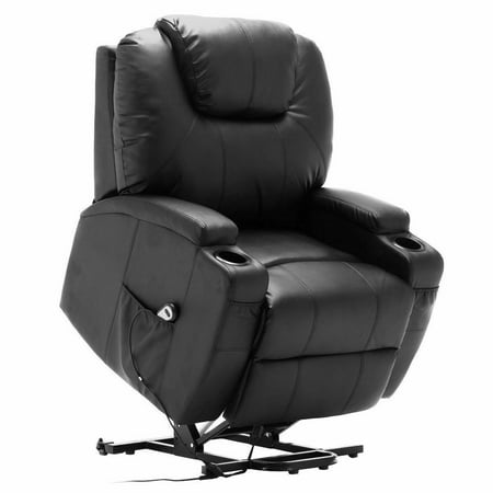 - Costway Electric Lift Power Chair Recliner Heated Vibration Massage Sofa with Remote