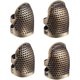 thumbnail image 1 of 4 Pieces Sewing Thimble, Metal Copper Sewing Thimble Finger Protector, Accessories DIY Sewing Tool, Two Size 4 Pieces, 1 of 5