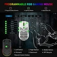 thumbnail image 5 of Souris de Jeu Filaire Légère, 6 Souris Rétroéclairées Rvb avec Pilote Programmable à 7 Boutons, Souris d'Ordinateur 6400dpi, Ultralégère, 5 of 5