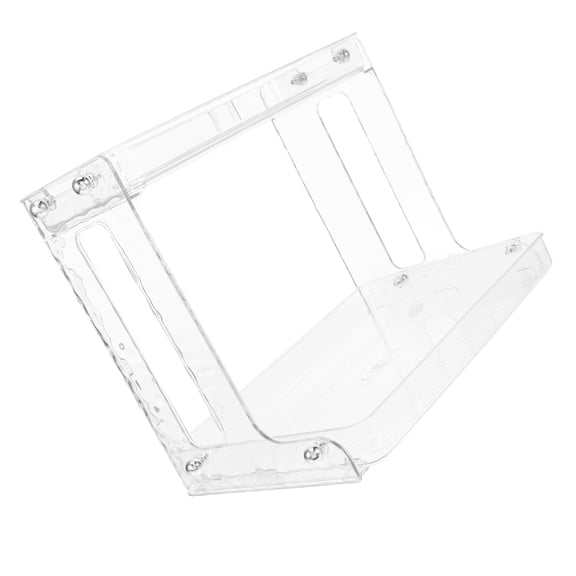 FRCOLOR  Double Shelf 2 Tier Rack Organizer Coffee Stand Office Transparent